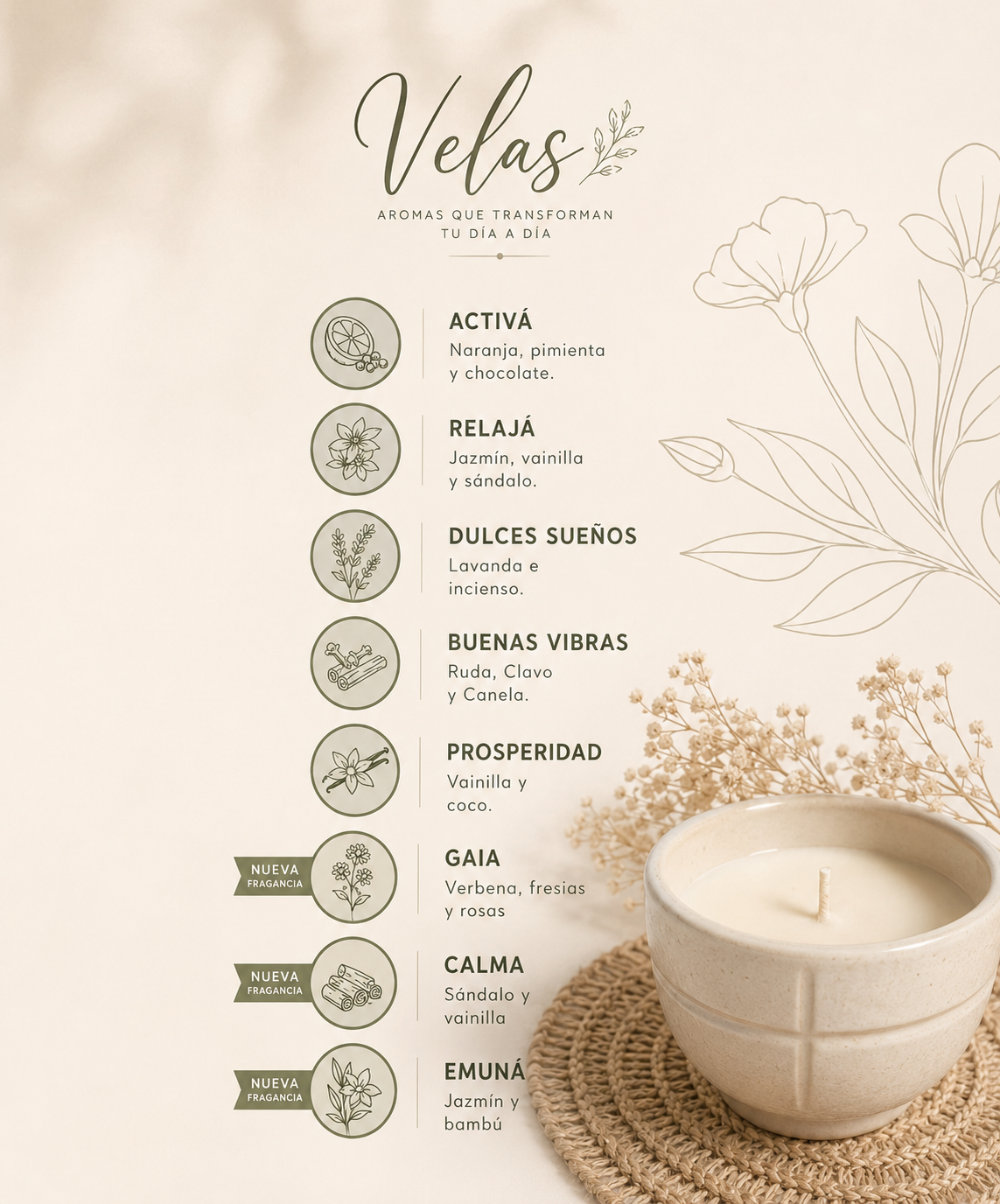Velas de Soja Cafuné